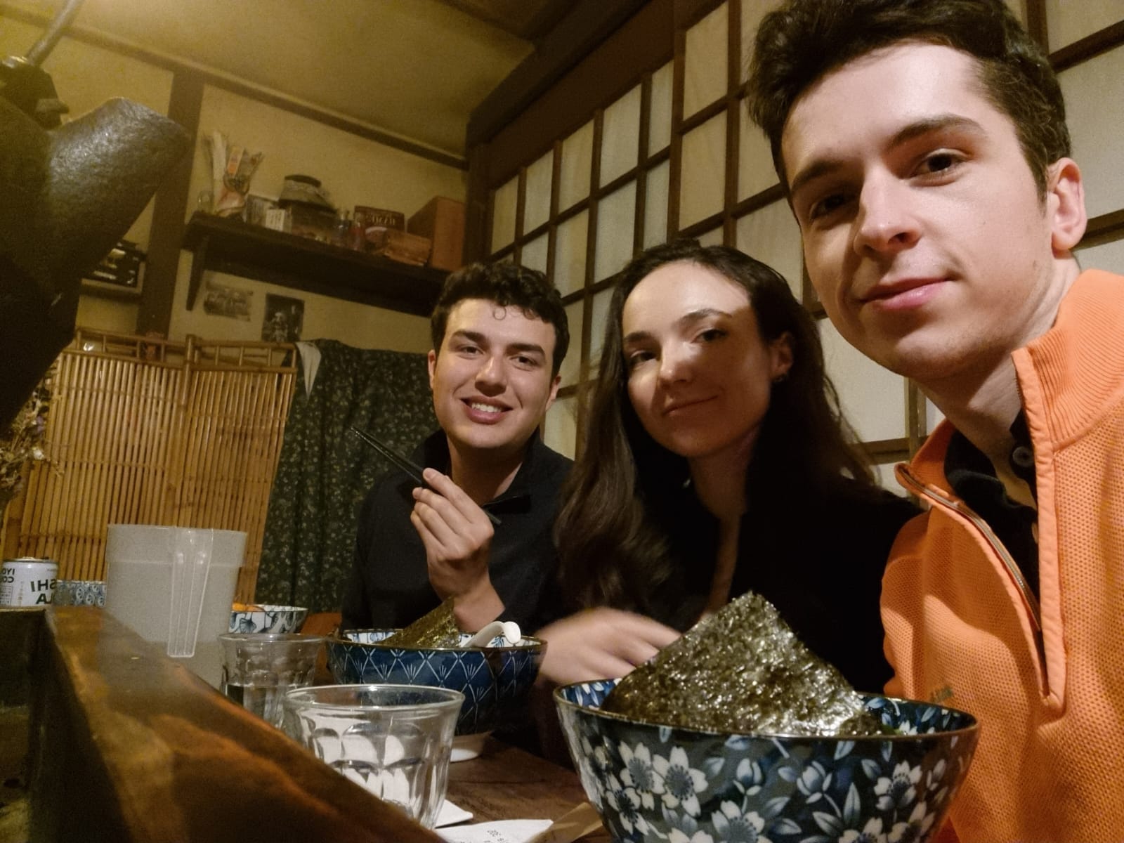 Ana, Sadry and I eating ramen in Paris after AI Pulse 2025
